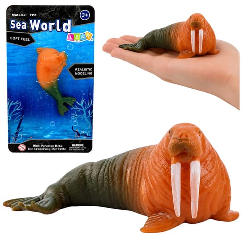 ⁨Mors Gumowa  Figurka Rozciągliwa Realistyczna Ssak Morski 13 cm⁩ w sklepie Wasserman.eu