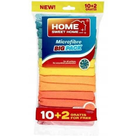 ⁨Ściereczki MICROFIBRA (10+2sztuki) Home Sweet Home 400000020⁩ w sklepie Wasserman.eu