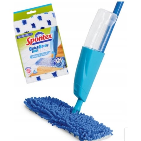 ⁨Mop płaski ze spryskiwaczem SPONTEX Quick Spray Duo 19800148⁩ w sklepie Wasserman.eu