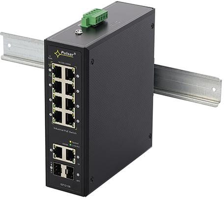 ⁨Switch przemysłowy PoE PULSAR ISFG108 (8xPoE, 2xSFP, 2xRJ45)⁩ w sklepie Wasserman.eu