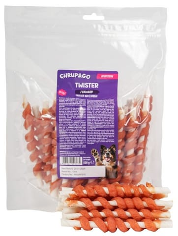 ⁨Chrup&Go Przysmak dla psa Twister z królikiem 500g⁩ w sklepie Wasserman.eu