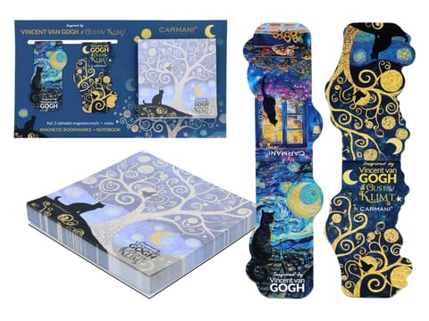 ⁨Kpl. Notes magnetyczny i 2 zakładki magnetyczne - Inspirowane malarstwem V. van Gogh (CARMANI)⁩ w sklepie Wasserman.eu