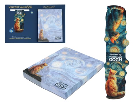 ⁨Kpl. Notes magnetyczny i magnes - Inspirowane malarstwem V. van Gogh (CARMANI)⁩ w sklepie Wasserman.eu
