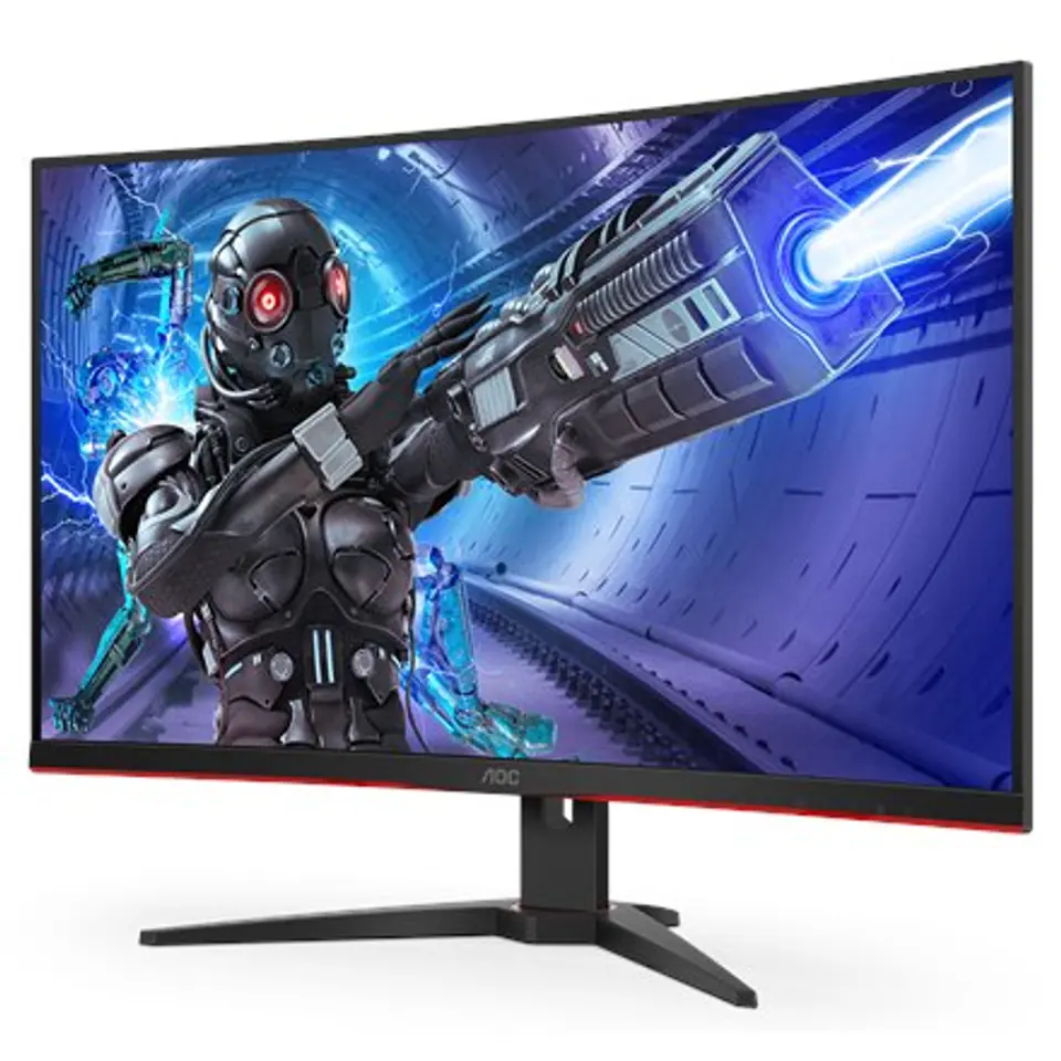 ⁨AOC G2 C32G2ZE/BK computer monitor 80 cm (31.5") 1920 x 1080 pixels Full HD LED Black, Red⁩ at Wasserman.eu