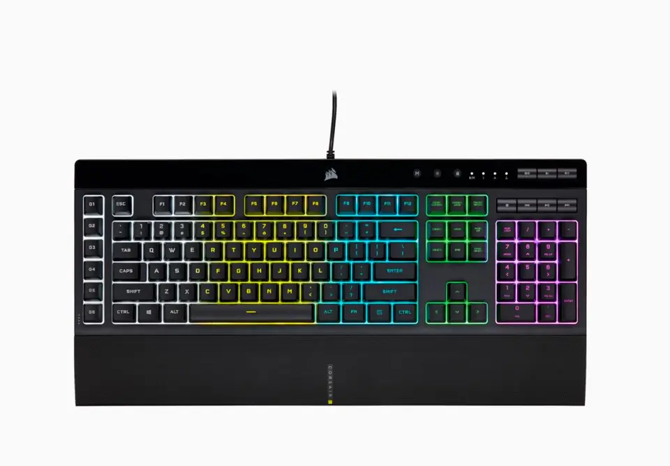 ⁨Corsair K55 RGB PRO Gaming keyboard, oświetlenie LED RGB, US, Wired, Black⁩ w sklepie Wasserman.eu