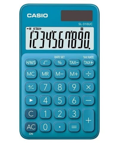 ⁨CASIO CALCULATOR POCKET SL-310UC-BU BLUE, 10 DIGITAL DISPLAY⁩ at Wasserman.eu