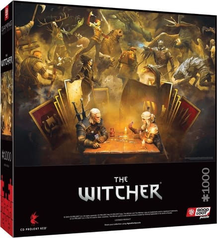 ⁨Puzzle 1000 The Witcher (Wiedźmin) Playing Gwent⁩ w sklepie Wasserman.eu
