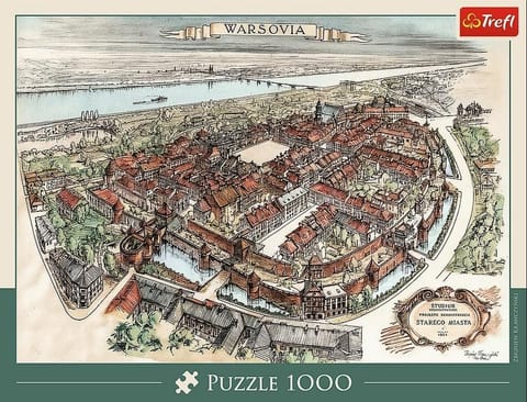 ⁨Puzzle 1000 Warszawa Stare Miasto 1951 TREFL⁩ w sklepie Wasserman.eu