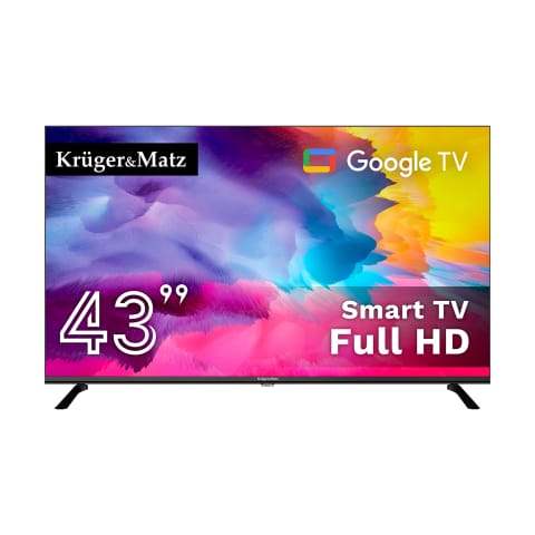 ⁨Telewizor Kruger&Matz 43" FHD Google TV,  DVB-T2/S2/T/C   H.265 HEVC⁩ w sklepie Wasserman.eu