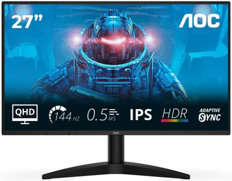 ⁨Monitor AOC Q27B36X (23.8" /Rapid IPS /144Hz /2560 x 1440 /Czarny)⁩ w sklepie Wasserman.eu