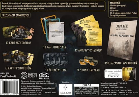 ⁨GRA STALKER HISTORIE POSTACI  PL- dodatek - AWAKEN REALMS⁩ w sklepie Wasserman.eu