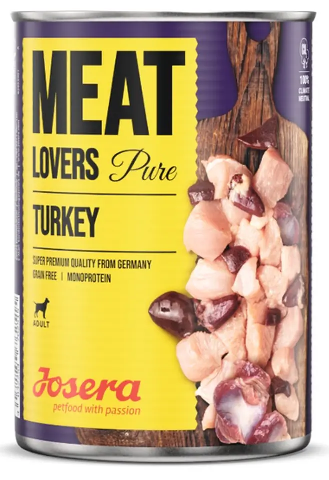 ⁨JOSERA Meat Lovers Pure Wet dog food Turkey 400 g⁩ at Wasserman.eu