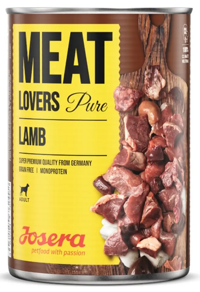 ⁨JOSERA Meat Lovers Pure Wet dog food Lamb 400 g⁩ at Wasserman.eu