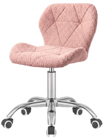 ⁨Krzesło obrotowe VASTO OFFICE BARANEK BOUCLE PINK SILVER⁩ w sklepie Wasserman.eu