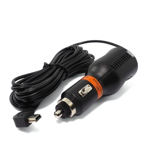 ⁨Ładowarka Samochodowa Nawigacja GPS Kamera 5V 1A 24/12V Kabel 3m Mini USB⁩ w sklepie Wasserman.eu