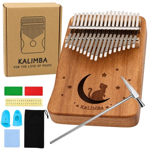 ⁨Kalimba 17 Klawiszy Drewniany Instrument Muzyczny Akcesoria Woreczek⁩ w sklepie Wasserman.eu