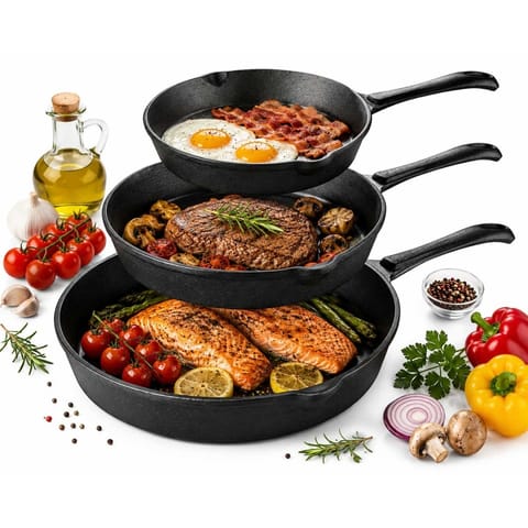 ⁨KOMPLET 3 PATELNI ŻELIWNYCH 16/20/25 cm 2573⁩ w sklepie Wasserman.eu