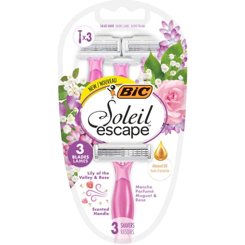 ⁨BIC Maszynka do golenia Soleil Escape 3 Lily&Rose 3 sztuki⁩ w sklepie Wasserman.eu
