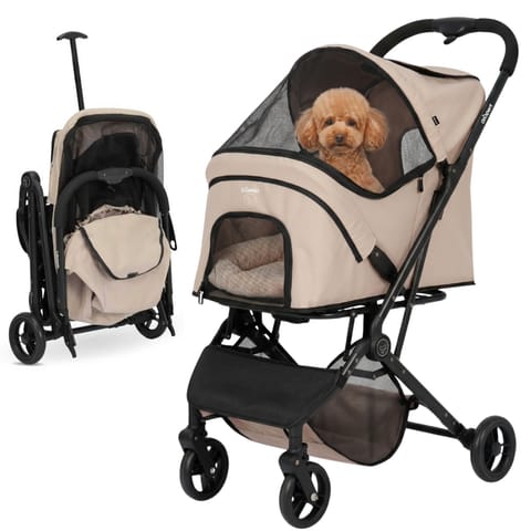 ⁨Qppet Wózek dla zwierząt Pettie Pet Beige⁩ w sklepie Wasserman.eu