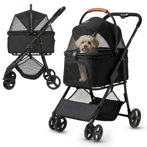 ⁨Qppet Wózek dla zwierząt Bobbie Pet Black⁩ w sklepie Wasserman.eu