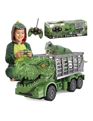 ⁨WOOPIE Samochód Zdalnie Sterowany RC Dinozaur Zielony + Figurka⁩ w sklepie Wasserman.eu