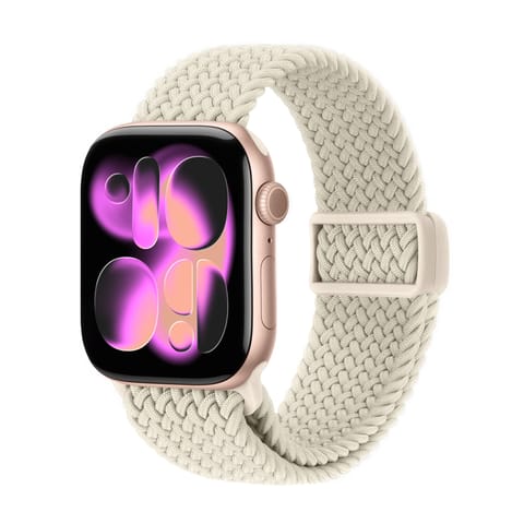 ⁨Crong Wave Band - Pleciony pasek do Apple Watch 38/40/41/42 mm (beżowy)⁩ w sklepie Wasserman.eu