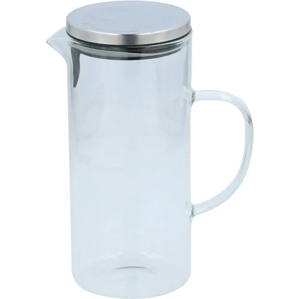 ⁨Alpina - Jug with lid made of borosilicate glass 1.3 l⁩ at Wasserman.eu