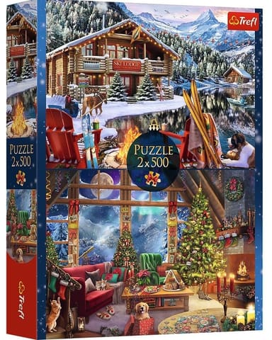 ⁨Puzzle 2x500 XMAS TREFL⁩ w sklepie Wasserman.eu