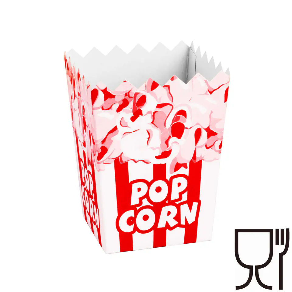 ⁨Box cardboard box for PopCorn 7x11.5x9cm SMALL 0.5L 100pcs.⁩ at Wasserman.eu