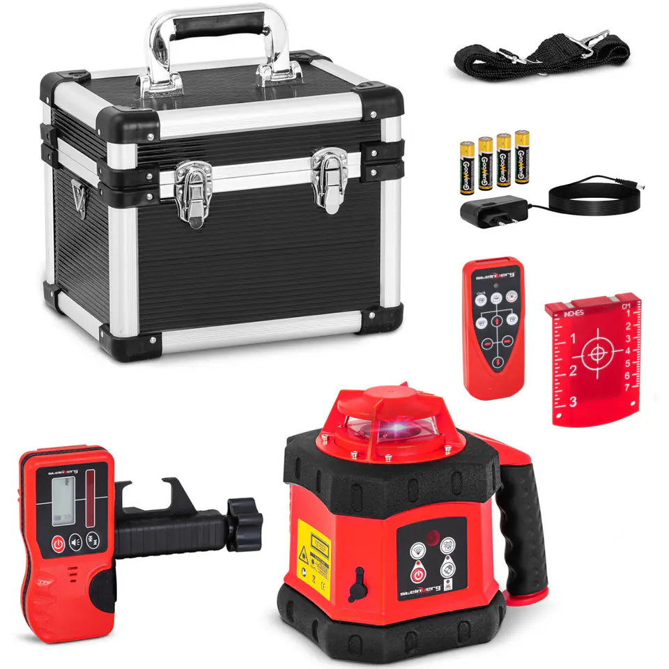 ⁨Rotary laser construction laser level red ±3 mm range 300m⁩ at Wasserman.eu