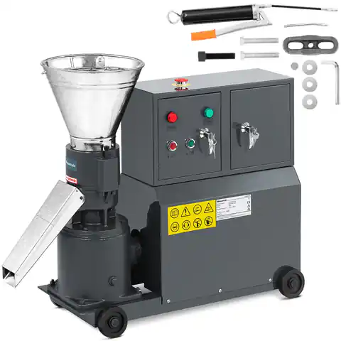 ⁨Pellet mill granulator machine for pellet sawdust fodder mobile 3 kW 400 V 100 kg/h avg. 120 mm⁩ at Wasserman.eu