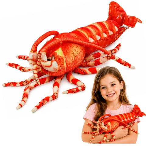 ⁨Pluszowa Maskotka Przytulanka Duża Krewetka Zwierzę Morskie 55 cm⁩ w sklepie Wasserman.eu