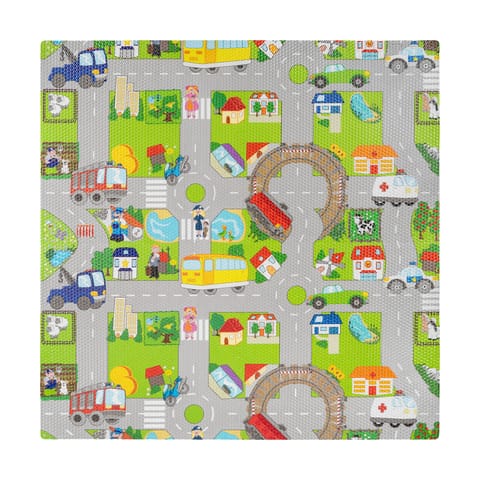 ⁨Mata edukacyjna dla dzieci, puzzle 120 x 120 cm, samochody⁩ w sklepie Wasserman.eu