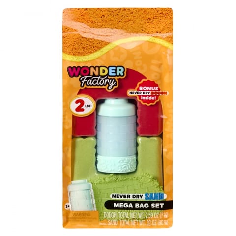 ⁨Kinetic sand Wonder Factory Never Dry Sand Bag, Red Lime Green⁩ at Wasserman.eu