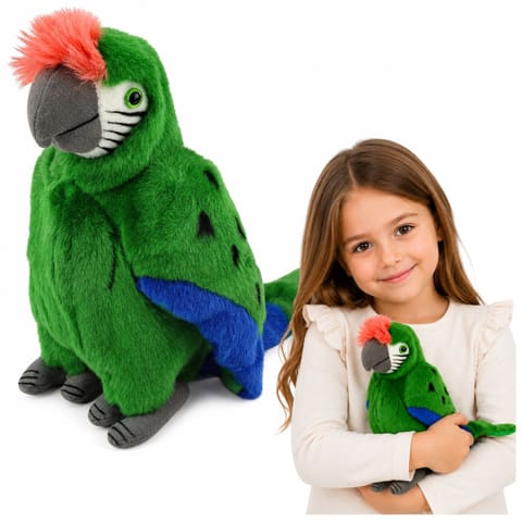 ⁨Pluszowa Papuga Ara Ptak Egzotyczny Maskotka Przytulanka Zielona 24 cm⁩ w sklepie Wasserman.eu