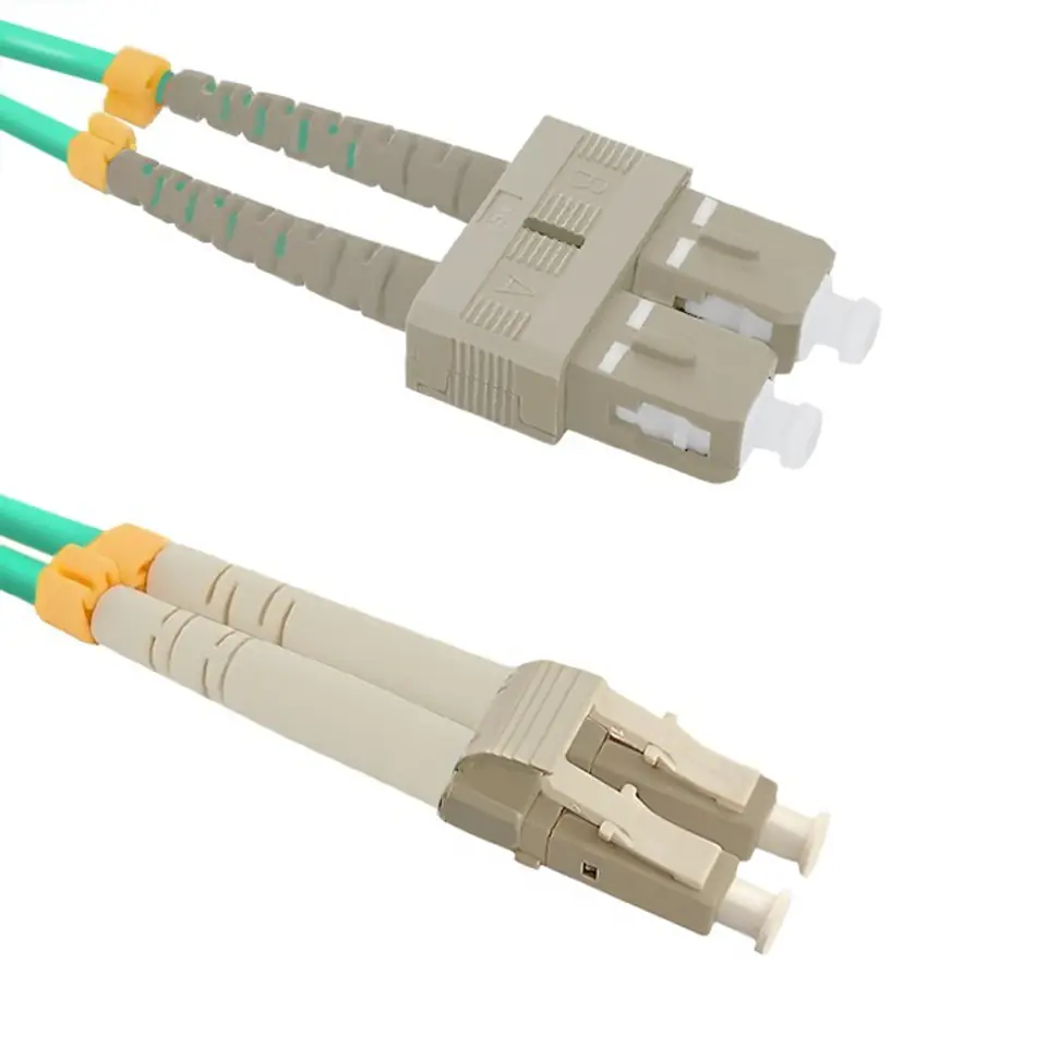 ⁨Optic patchcord LC/UPC - SC/UPC | Multimode | 50/125 | OM4 | Duplex | 1m⁩ at Wasserman.eu