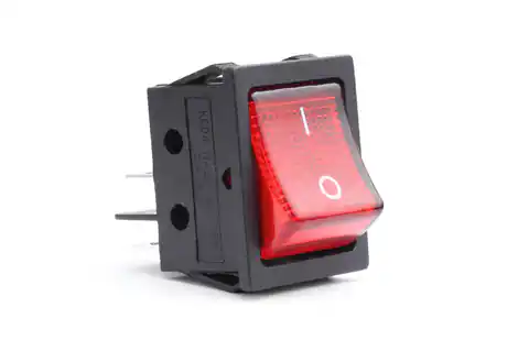 ⁨Włącznik czerwonym prostokątny 12v/230v (z podświetleniem) bu02⁩ w sklepie Wasserman.eu