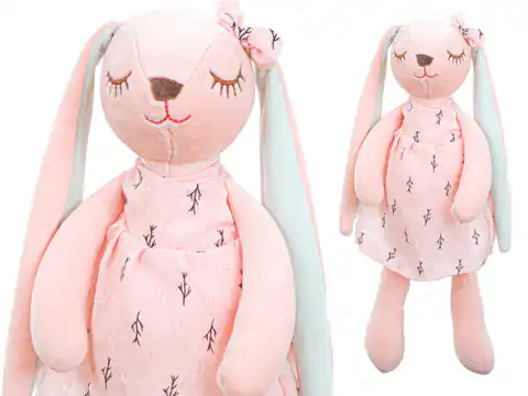 ⁨Mascot plush rabbit pink⁩ at Wasserman.eu