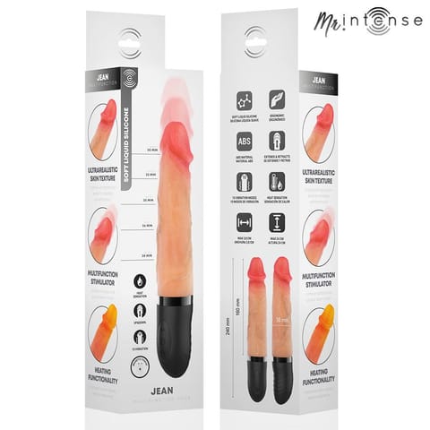 MR INTENSE - JEAN UP&DOWN VIBRATOR SILICONE WITH HEAT EFFECT 24 CM -Ø- 3.8 CM w sklepie Wasserman.eu