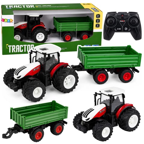 ⁨Traktor Rolniczy Z Przyczepą Wywrotką Zdalnie Sterowany Światła Dźwięk 1:24⁩ w sklepie Wasserman.eu