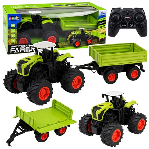 ⁨Wysoki Traktor Rolniczy Z Przyczepą Wywrotką Zdalnie Sterowany RC 1:16⁩ w sklepie Wasserman.eu
