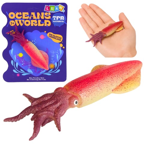 ⁨Kałamarnica Gumowa Figurka Rozciągliwa Realistyczna Zwierzę Morskie 14 cm⁩ w sklepie Wasserman.eu