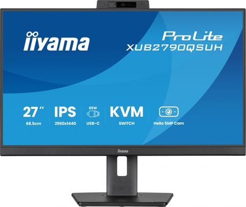 ⁨Monitor 27 inches XUB2790QSUH-B2 IPS,QHD,CAM,MIC,HDMI,DP,3xUSB(3.2), 100Hz,ADAPTIVE SYNC,FlickerFree,2x2W,WINDOWS HELLO⁩ at Wasserman.eu