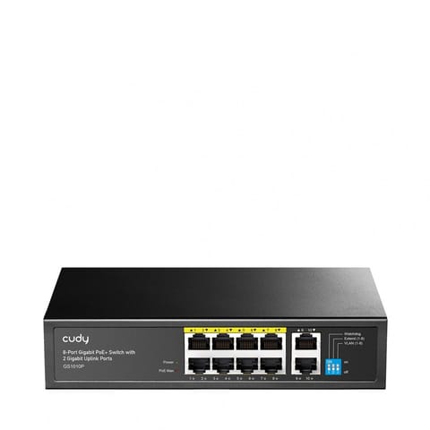⁨CUDY GS1010P 8xGb PoE+ 2x uplink 2xGB 120W⁩ at Wasserman.eu