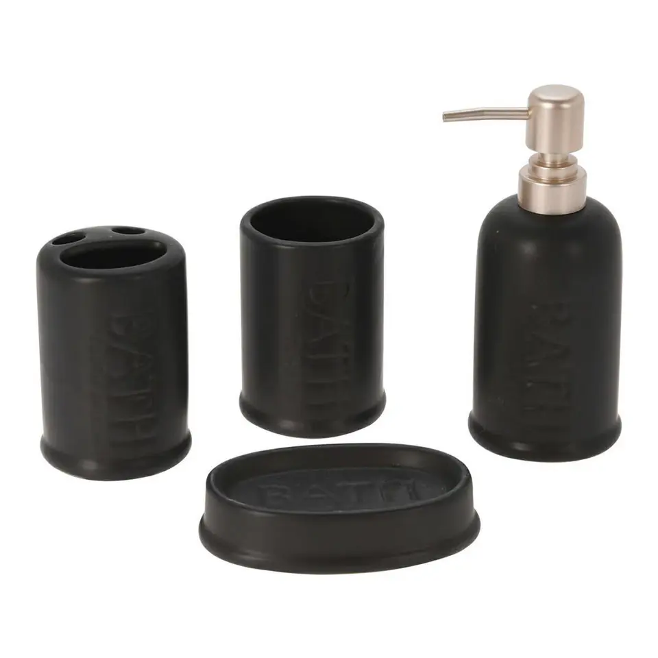 Bathroom accessory set black at Wasserman.eu