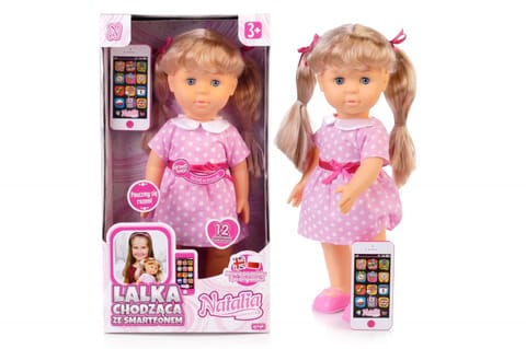 ⁨Natalia doll walking with a smartphone 41cm⁩ at Wasserman.eu