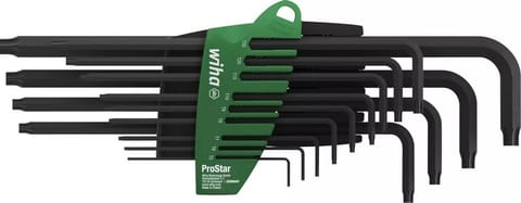 ⁨ZESTAW KLUCZY TRZPIENIOWYCH TORX Z UCHWYTEM PROSTAR 13SZT.⁩ w sklepie Wasserman.eu