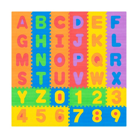 ⁨Mata edukacyjna dla dzieci, puzzle 180 x 180 cm, alfabet⁩ w sklepie Wasserman.eu