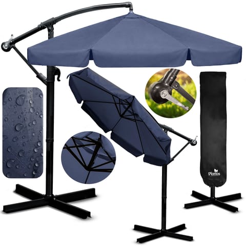 ⁨Parasol ogrodowy składany 6 segmentowy 350 cm z pokrowcem Plonos PL-880⁩ w sklepie Wasserman.eu