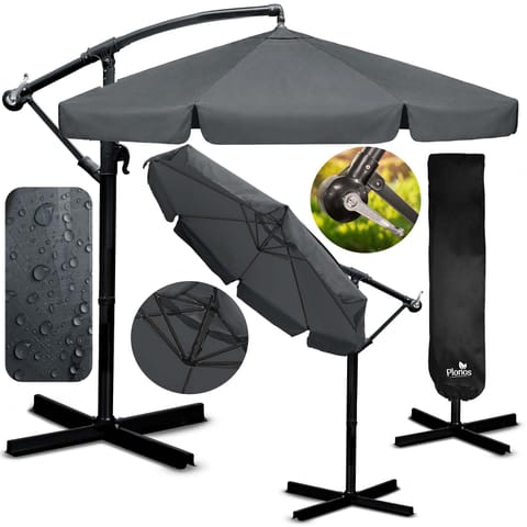 ⁨Parasol ogrodowy składany 8 segmentowy 350 cm z pokrowcem Plonos PL-881⁩ w sklepie Wasserman.eu